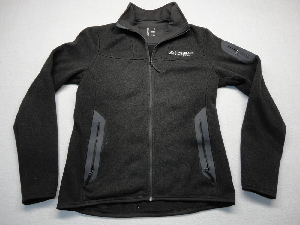 Arc'teryx Jacket Womens Large Black Full Zip Covert Cardigan Cumberland Logo